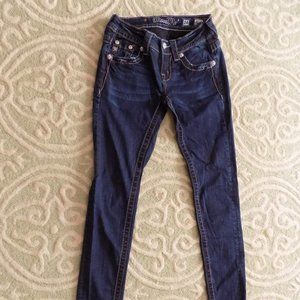 EUC MissMe Signature Skinny Embellished Jeans